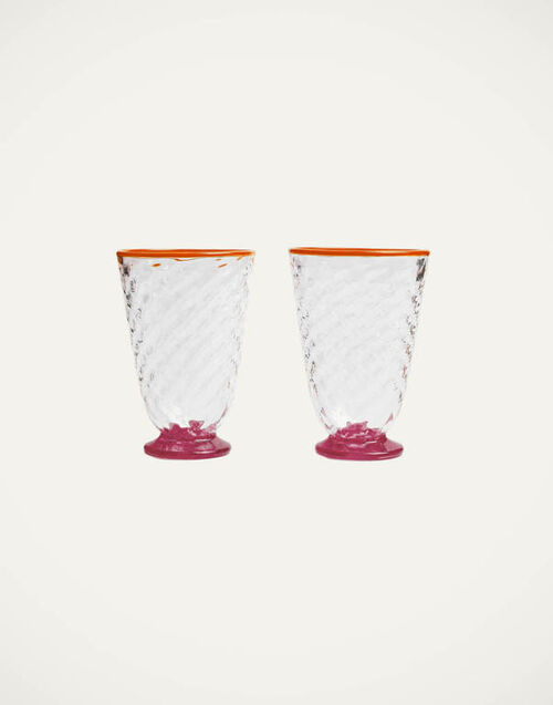 La DoubleJ Quilted Glasses Set Of 2 Fuchsia GLA0025MUR001QUI01PI03
