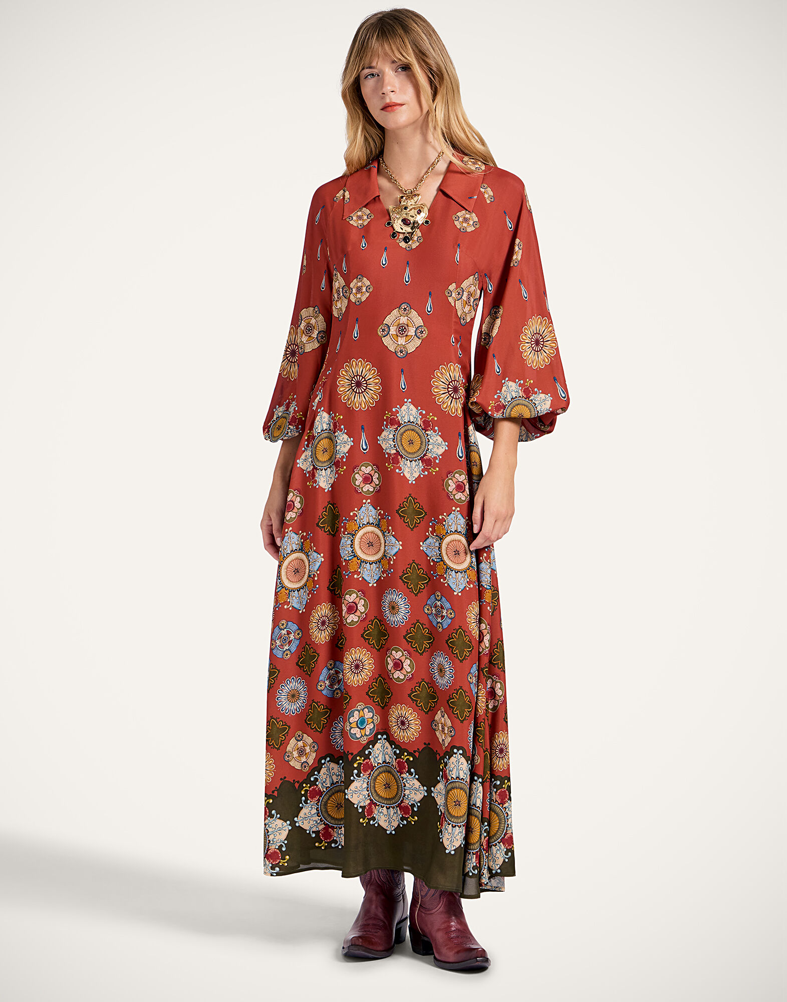 La DoubleJ Diva Dress Nucleus Rust DRE0776VIS019NUC01OR04