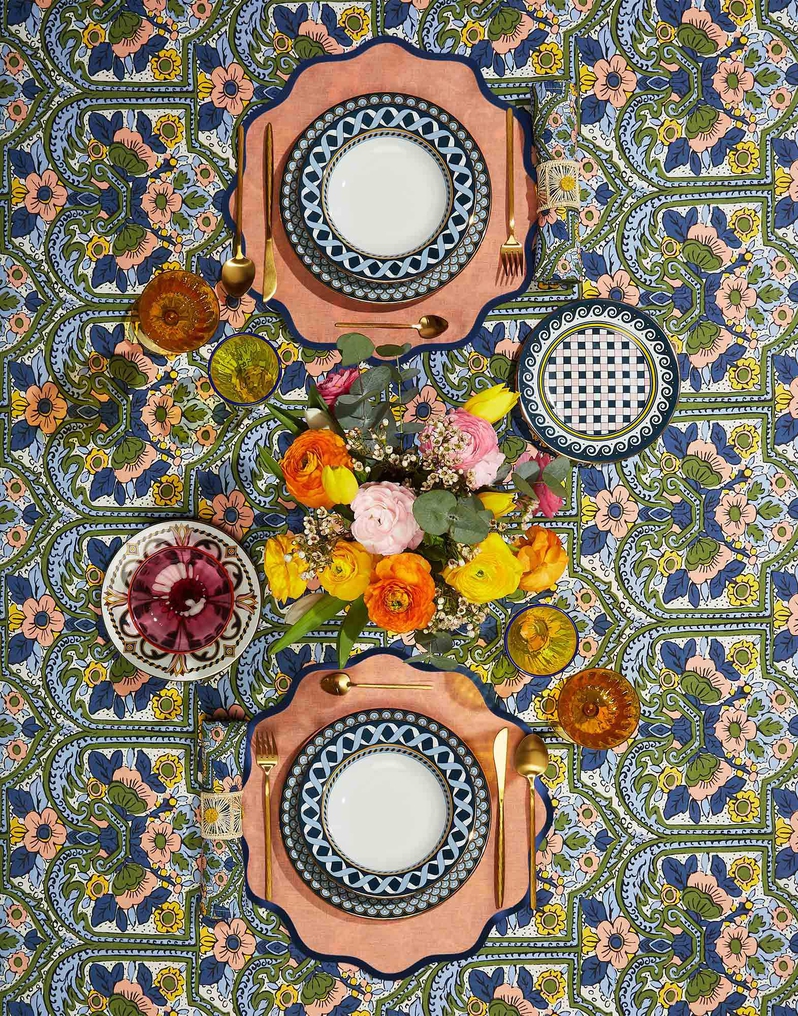 La DoubleJ Cloud Placemat Set Of 2 La DoubleJ Cloud Placemat Set Of 2 Rainbow Rose TBM0003LIN006RAI0027