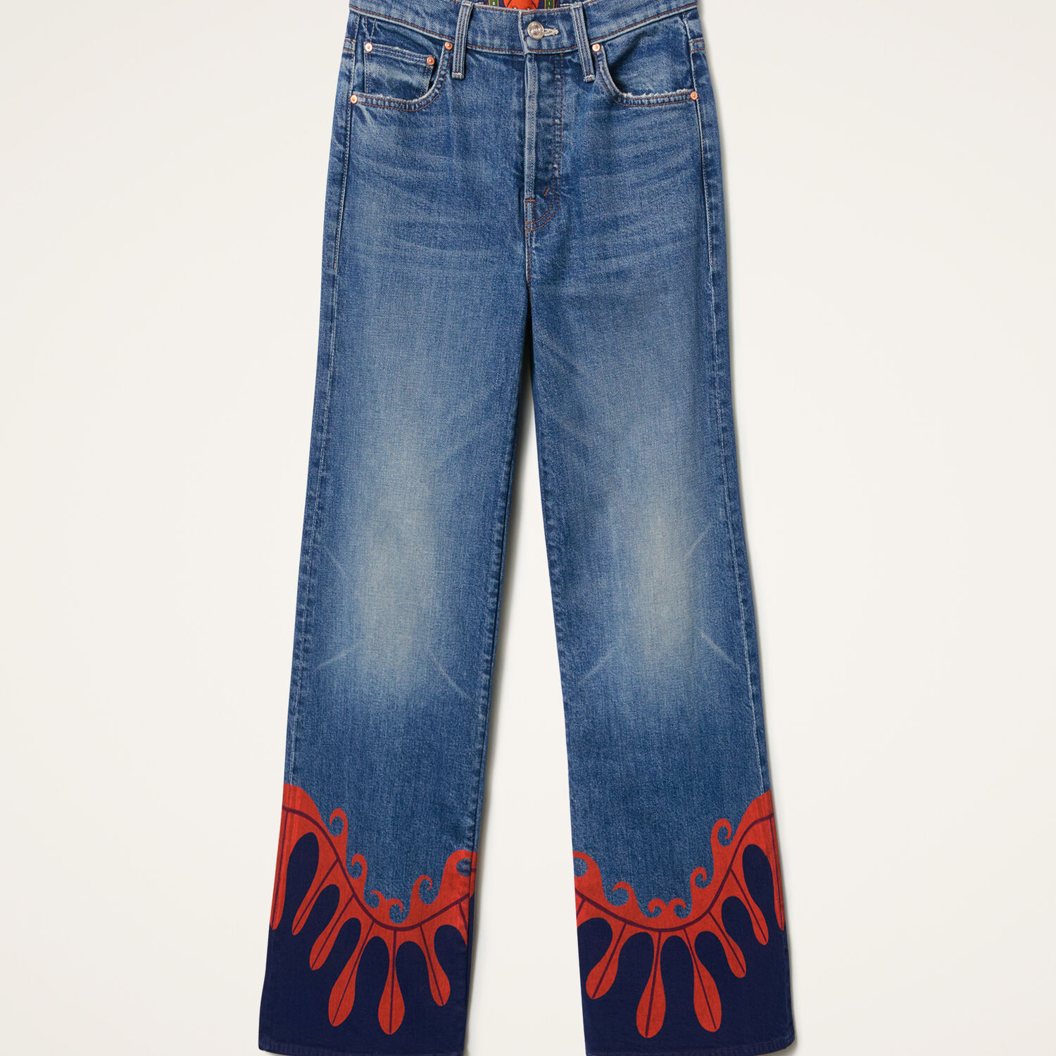 La Doublej The Tomcat Roller Jeans In Deep In The Pacific Blue