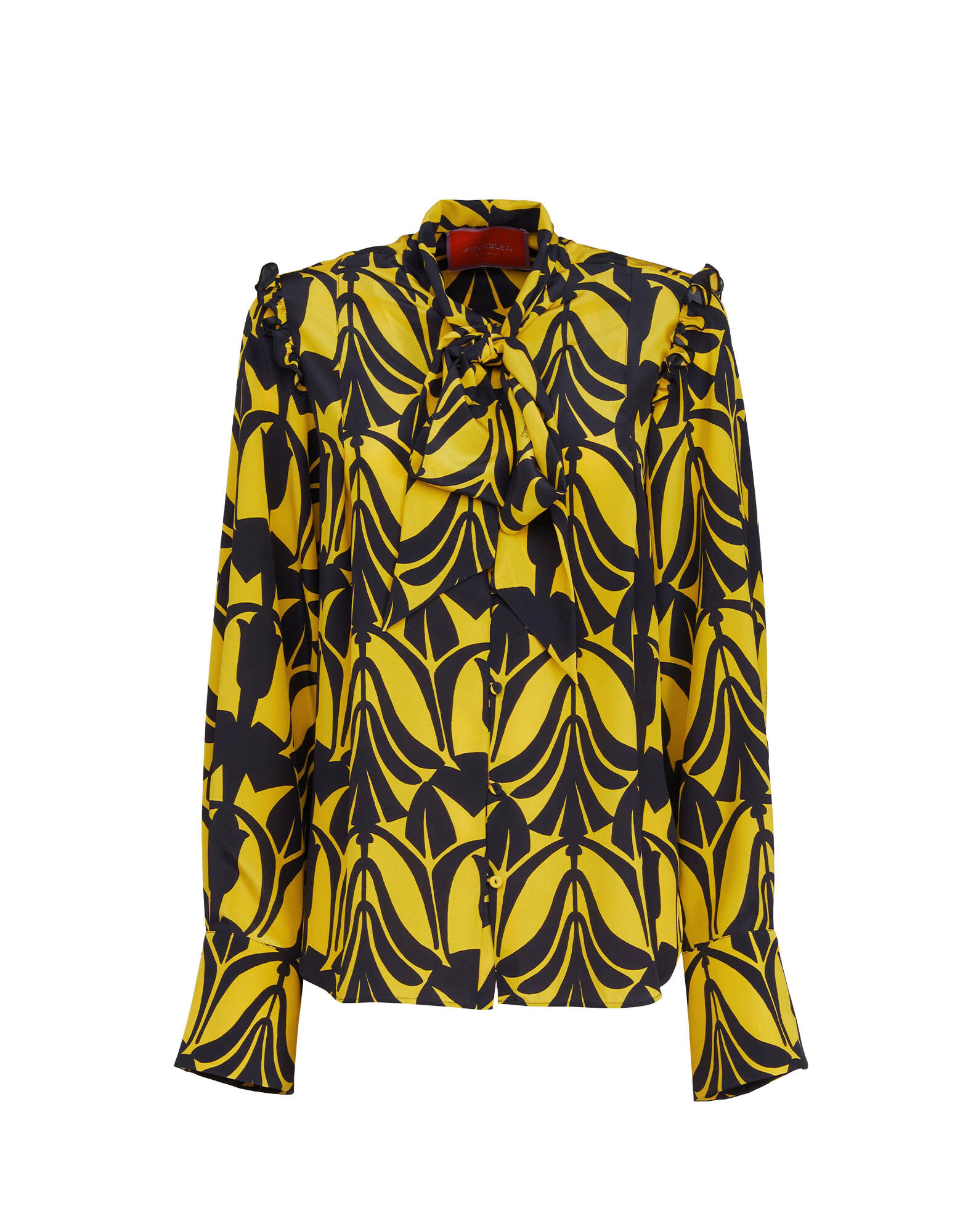 La DoubleJ Ascot Shirt Papyrus Gold SHI0080CRE001PAY01YE05