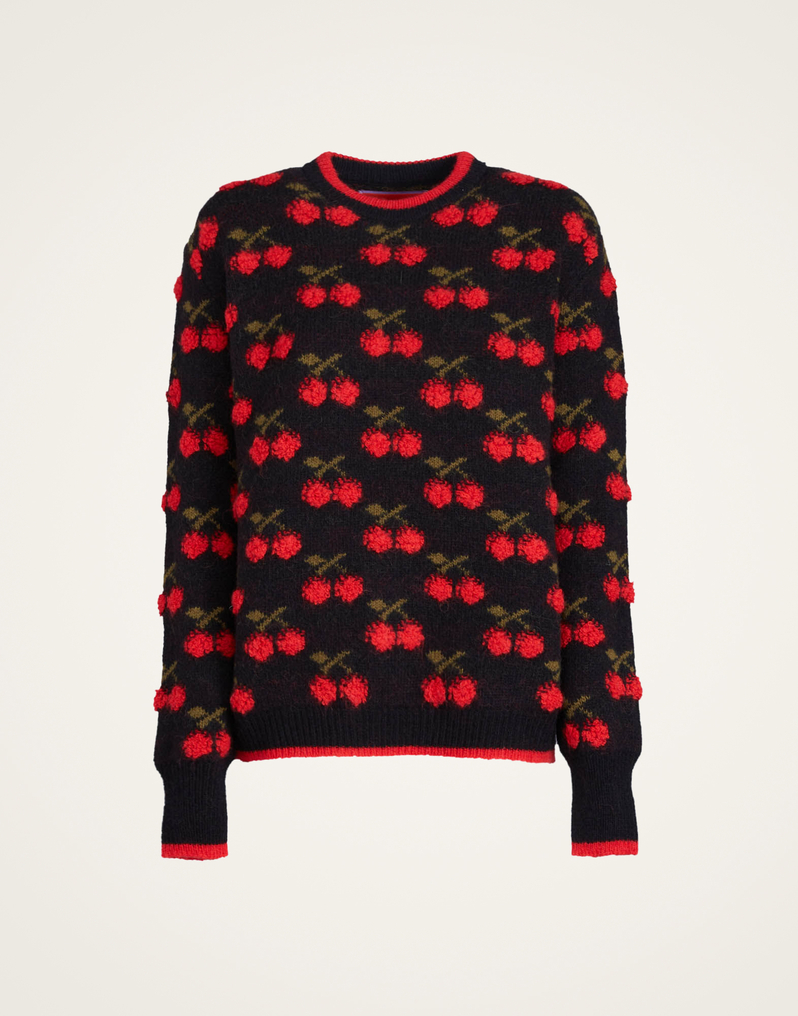 La DoubleJ Cherry Sweater La DoubleJ Cherry Sweater Black / Red PUL0103KNI064VAR0166
