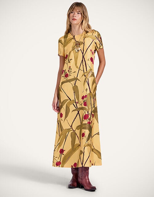 La DoubleJ Swing Dress La DoubleJ Swing Dress Bamboo Yellow DRE0001SIL001BMB01YE02