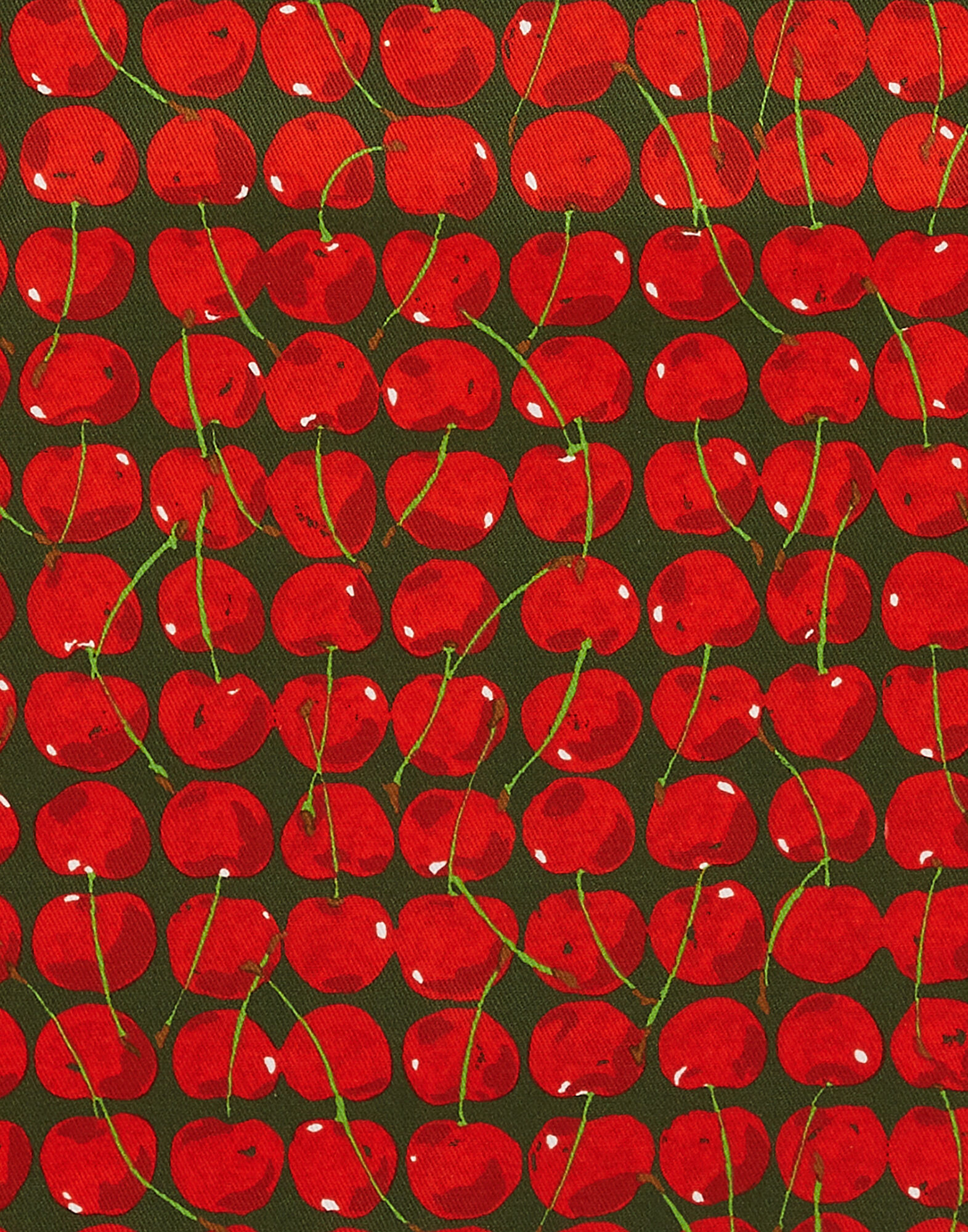 La DoubleJ Apron Cherries Verde APR0001COT018CHY0004