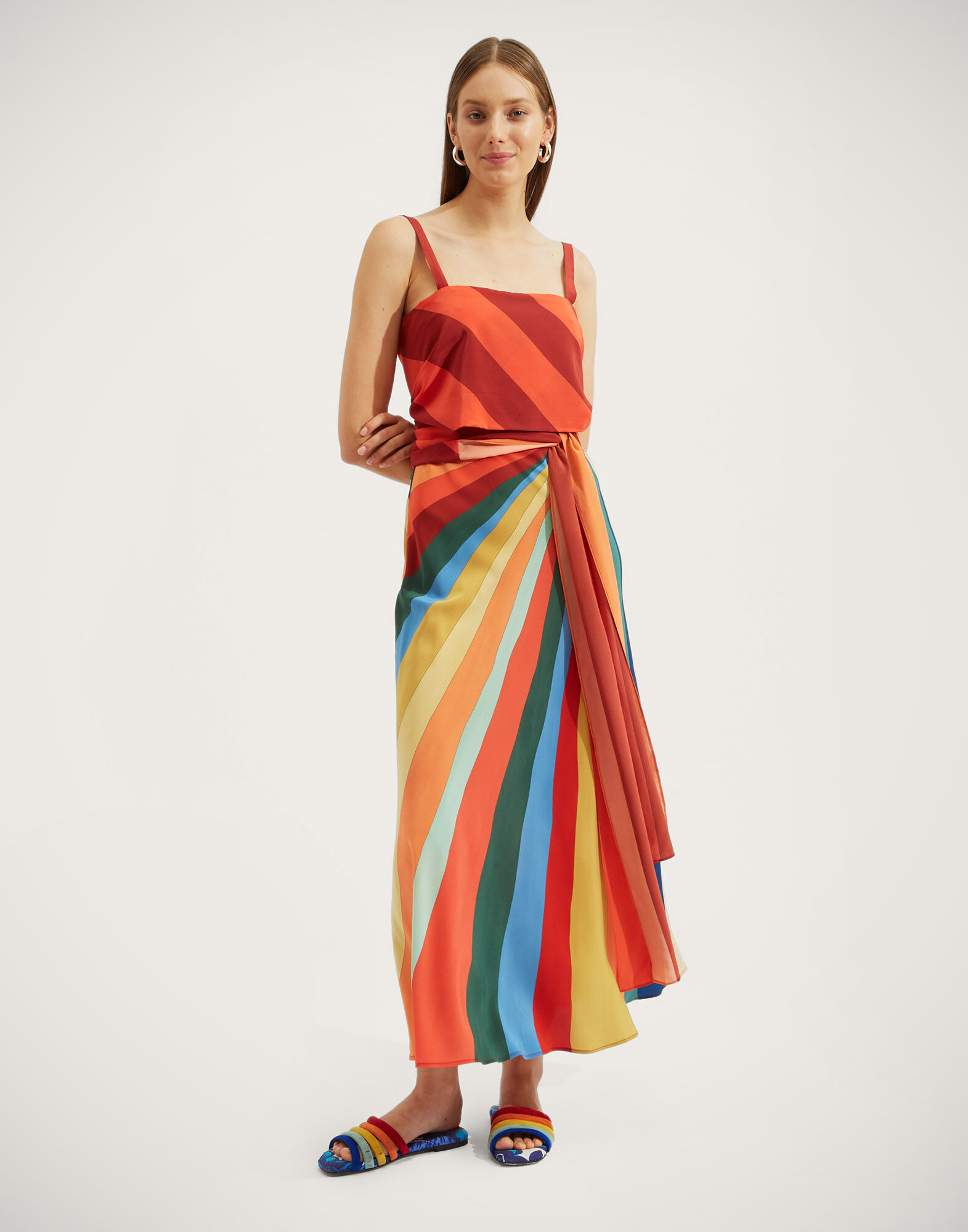 Slip-Around Dress in Rainbow for Women | La DoubleJ Slip-Around Dress in Rainbow for Women | La DoubleJ