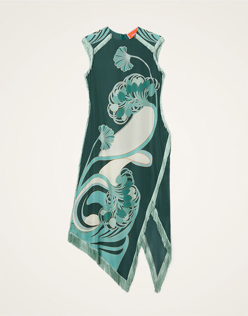 La DoubleJ Scarf Dress Blooming Tulip Plac&eacute;e Dark Green DRE0964SIL009BTU01GR03