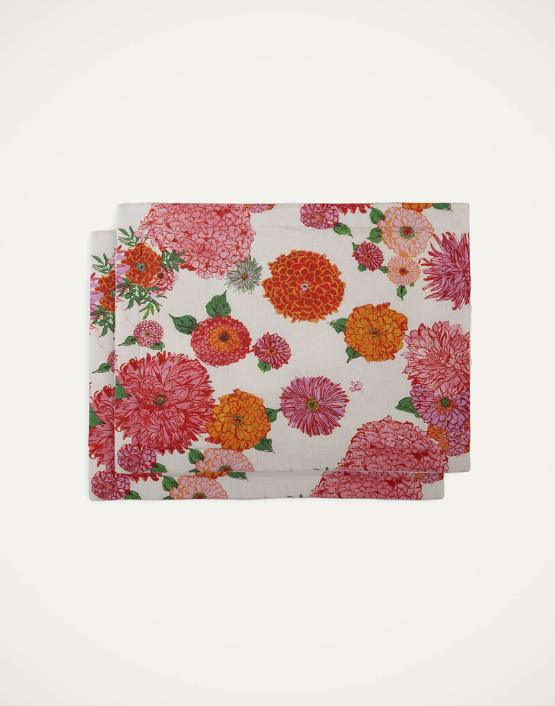 La DoubleJ Placemat Set Of 2 La DoubleJ Placemat Set Of 2 Bright Blooms TBM0001LIN005BRB0001