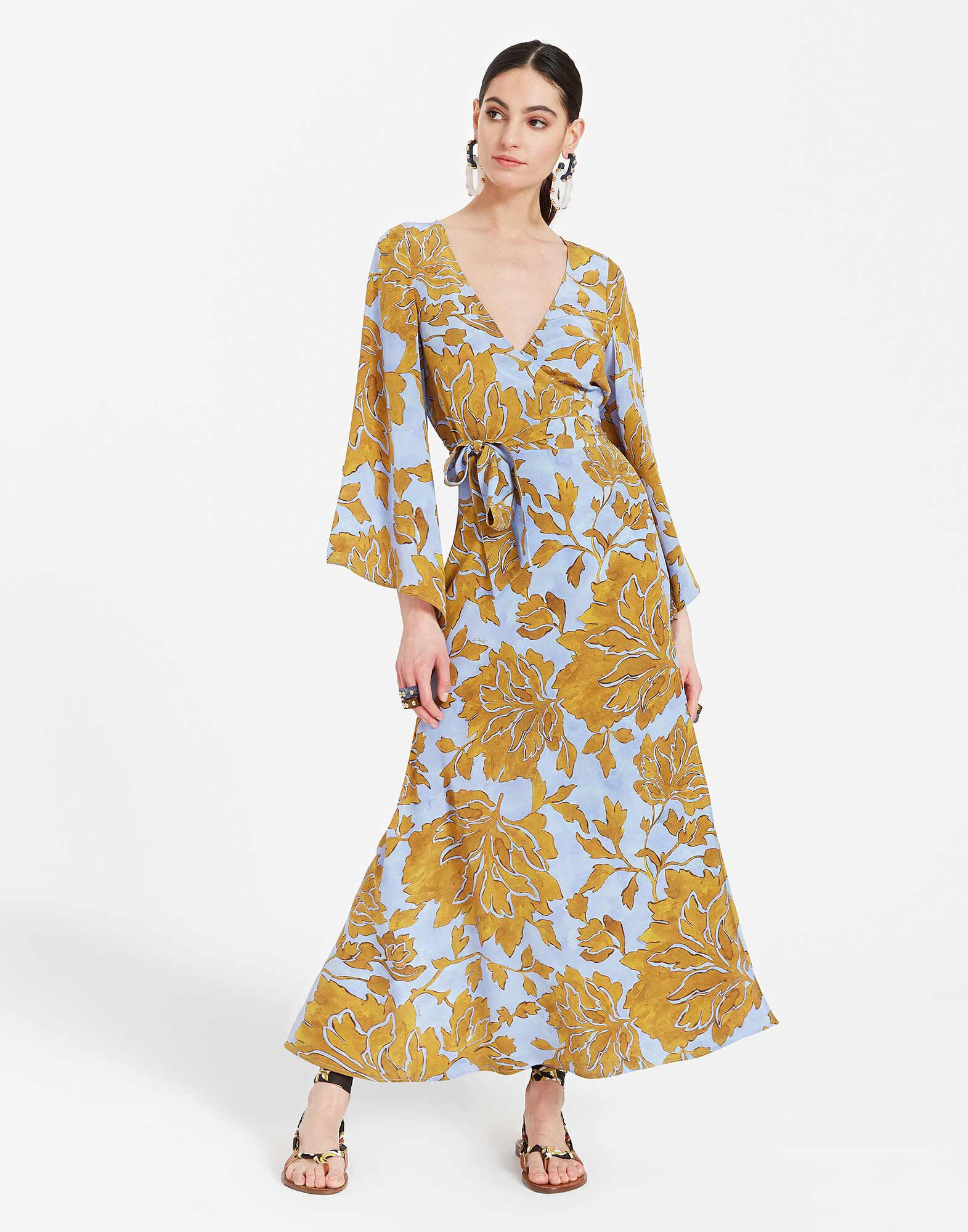 La DoubleJ The Wrap Dress Tangle Light Blue DRE0748CRE001TAN01BU01