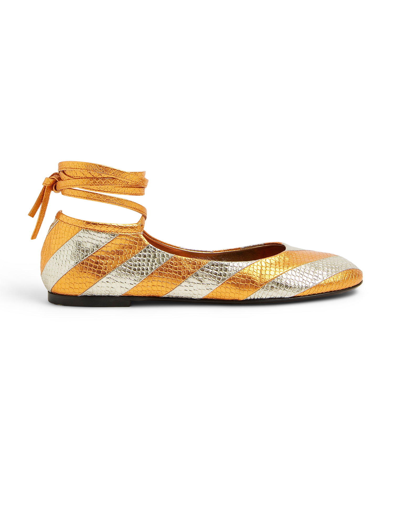 La DoubleJ Ballerina Flats Orange SHO0102PIT001SOLIDOR02