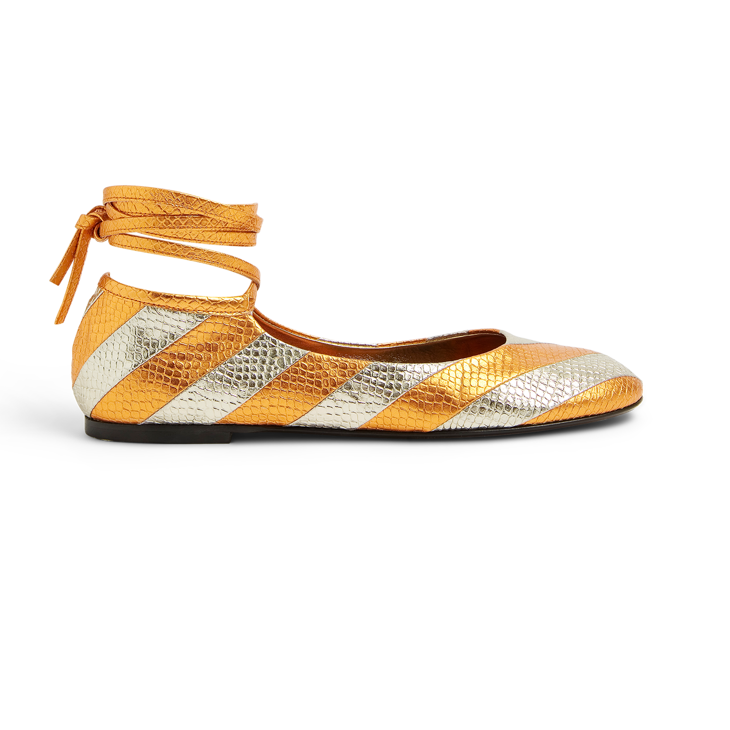  La Doublej Shoes Women - Ballerina Flats Orange 36 83%polyurethane 12%polyester 5%viscose 