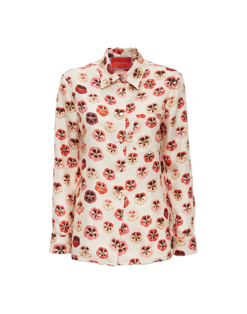 La DoubleJ Boy Shirt La DoubleJ Boy Shirt Micro Pansy SHI0001SIL001PAN0002