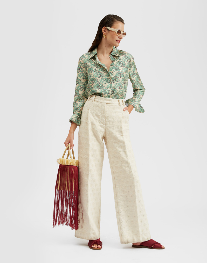 La DoubleJ Boy Shirt La DoubleJ Boy Shirt Fans Mint SHI0001SIL001FAN01GR11