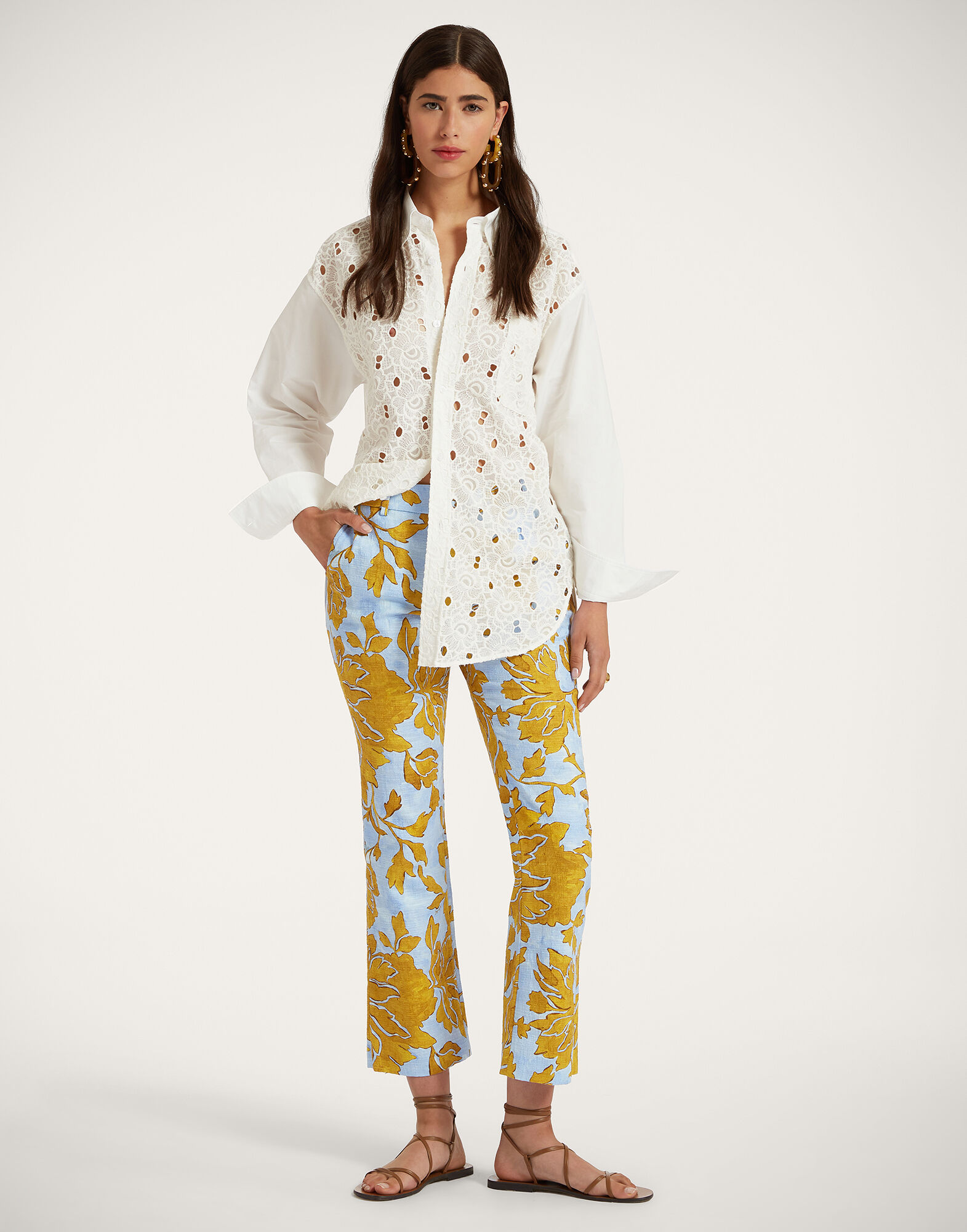 La DoubleJ 24/7 Pants Tangle Light Blue TRO0069COT005TAN01BU01