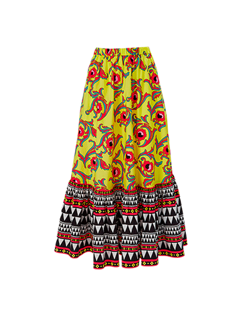 LaDoubleJ Sunset Skirt LaDoubleJ Sunset Skirt Cartwheel Giallo SKI0056COT015CRW0004