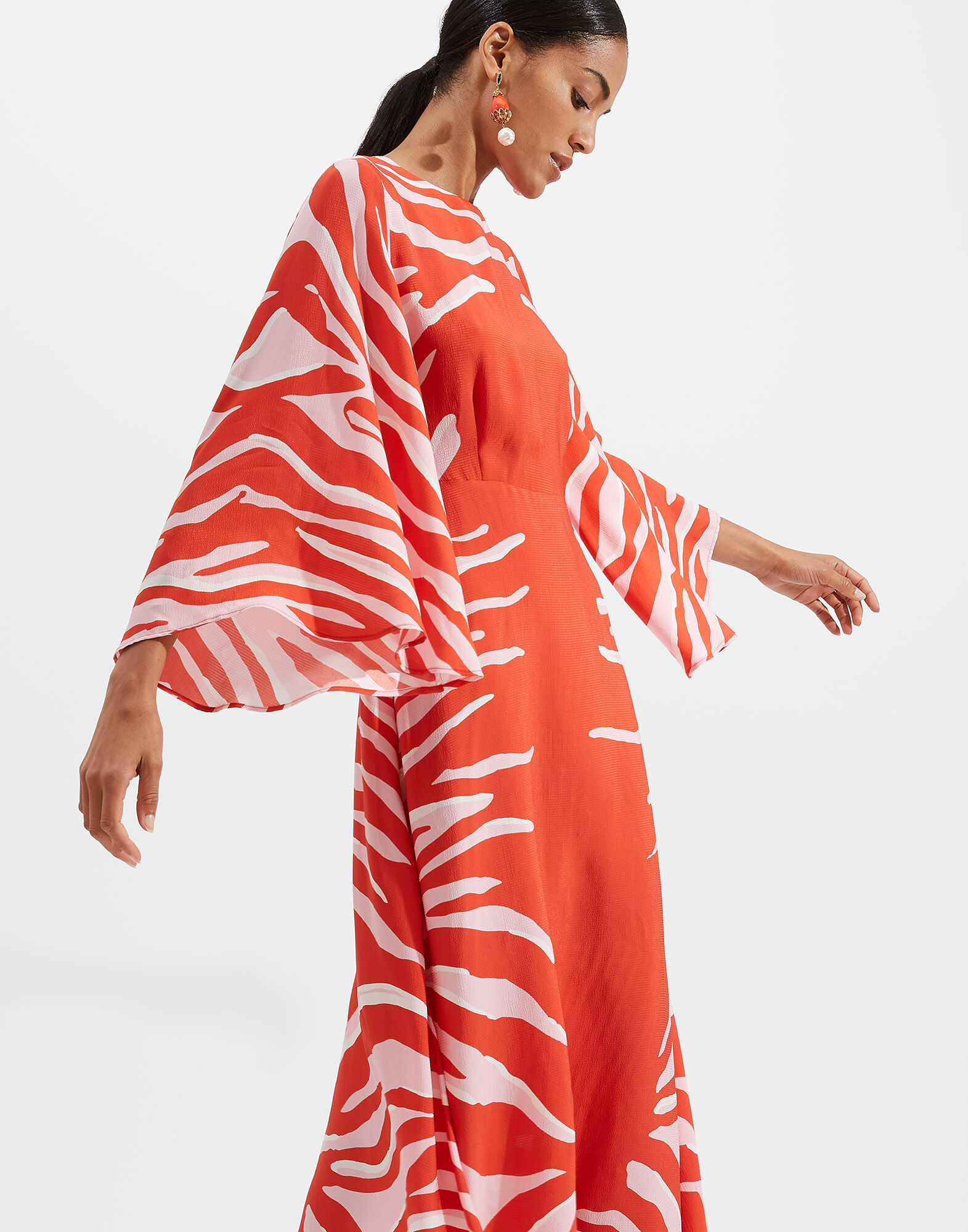 La DoubleJ Sorella Dress Zebra Plac&eacute;e DRE0233VIS004ZEB0002