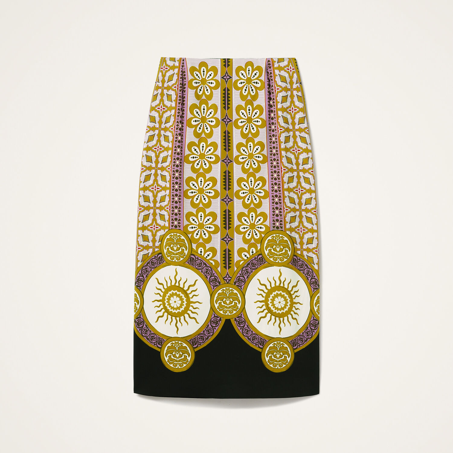 La Doublej Patterned Pencil Skirt In Blue