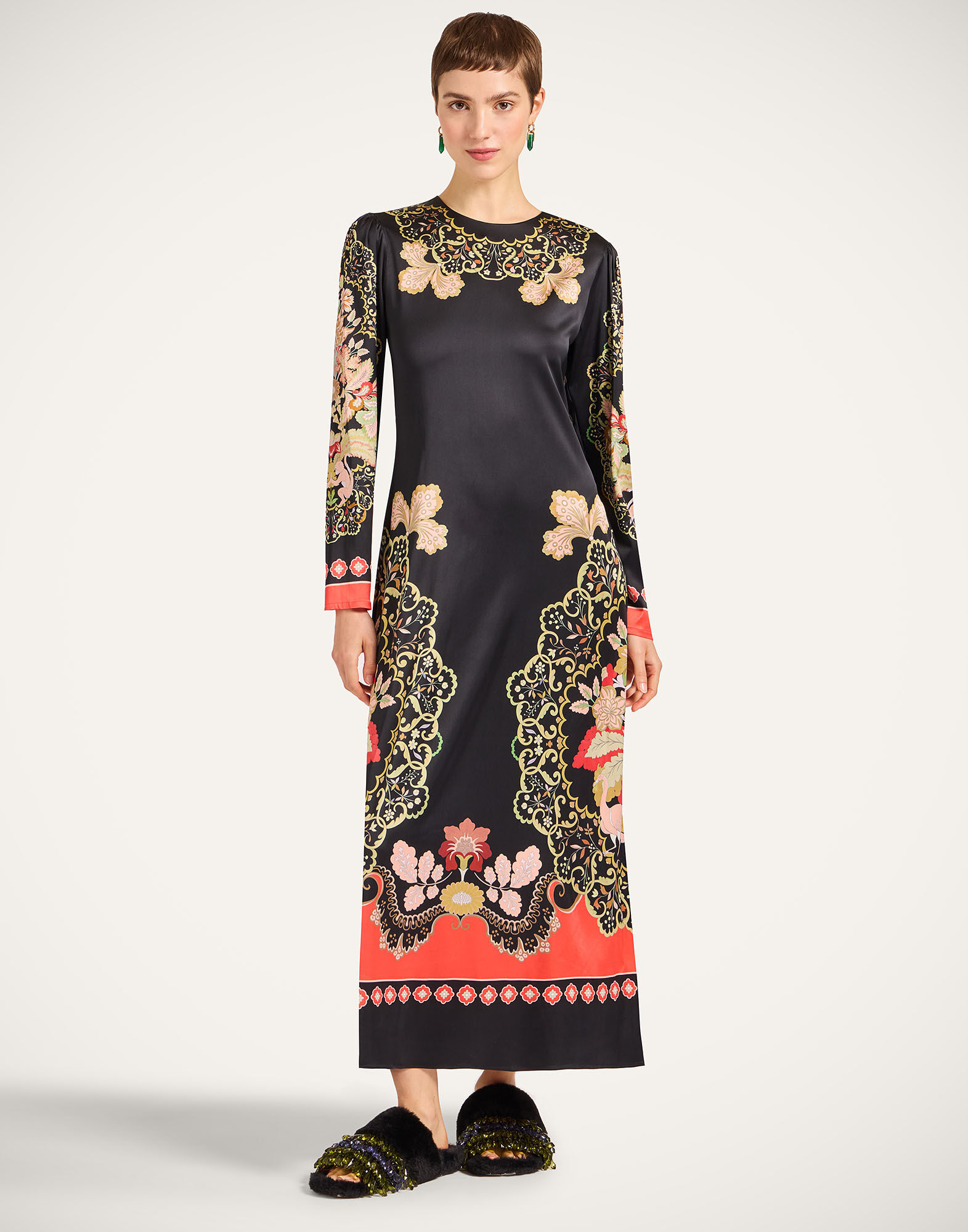 La DoubleJ Clingy Swing Cornucopia Plac&eacute;e Black DRE0762VIS023CRN03BL01