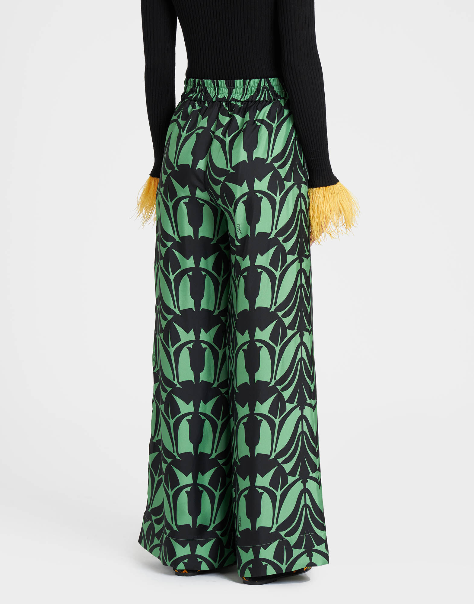 La DoubleJ Palazzo Pants Papyrus Green TRO0003SIL001PAY01GR02