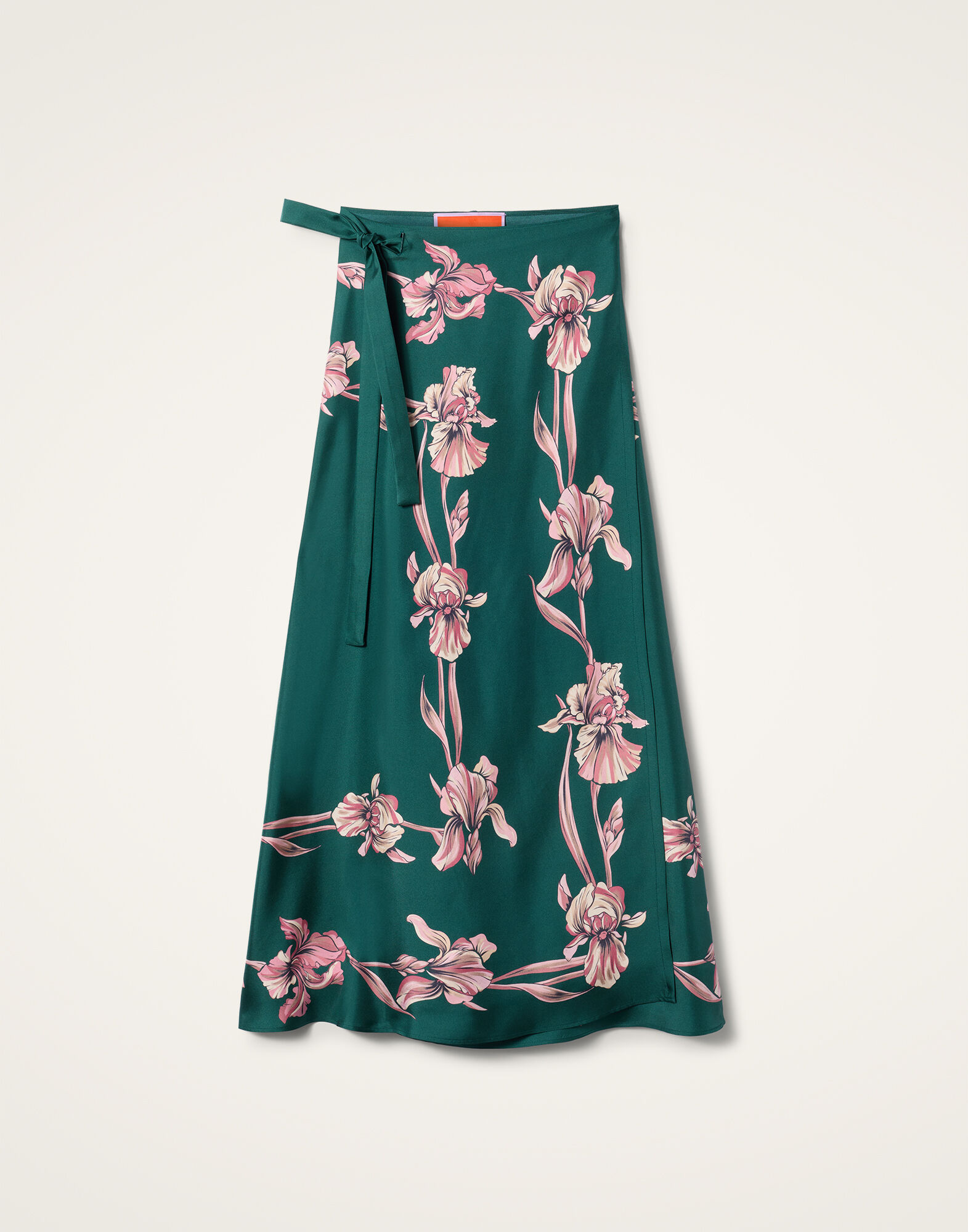スカート La Double J Maxi Skirt In Green Silk Big tiered cotton and silk maxi skirt in multicoloured - La