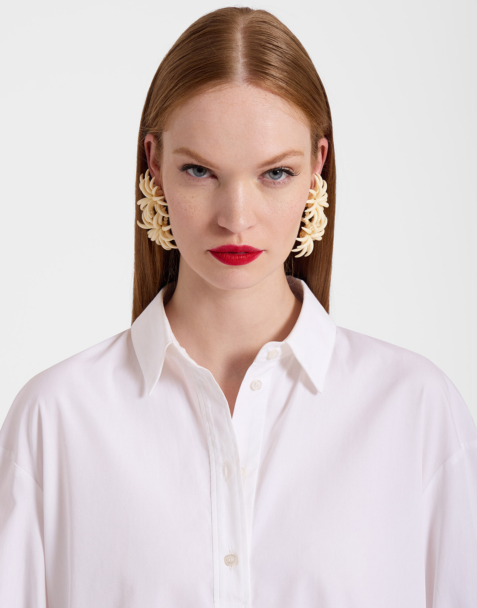 La DoubleJ Poet Shirt Solid White Smoke SHI0055COT001AVO0004