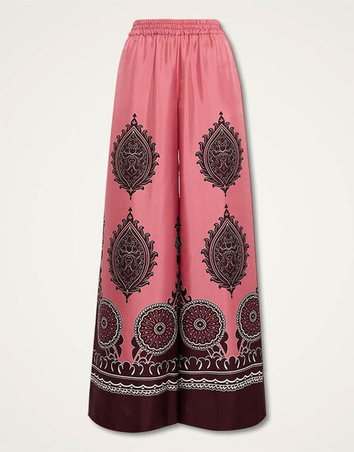 La DoubleJ Palazzo Pants Oltrarno Placée Pink TRO0026SIL006OLT03PI01
