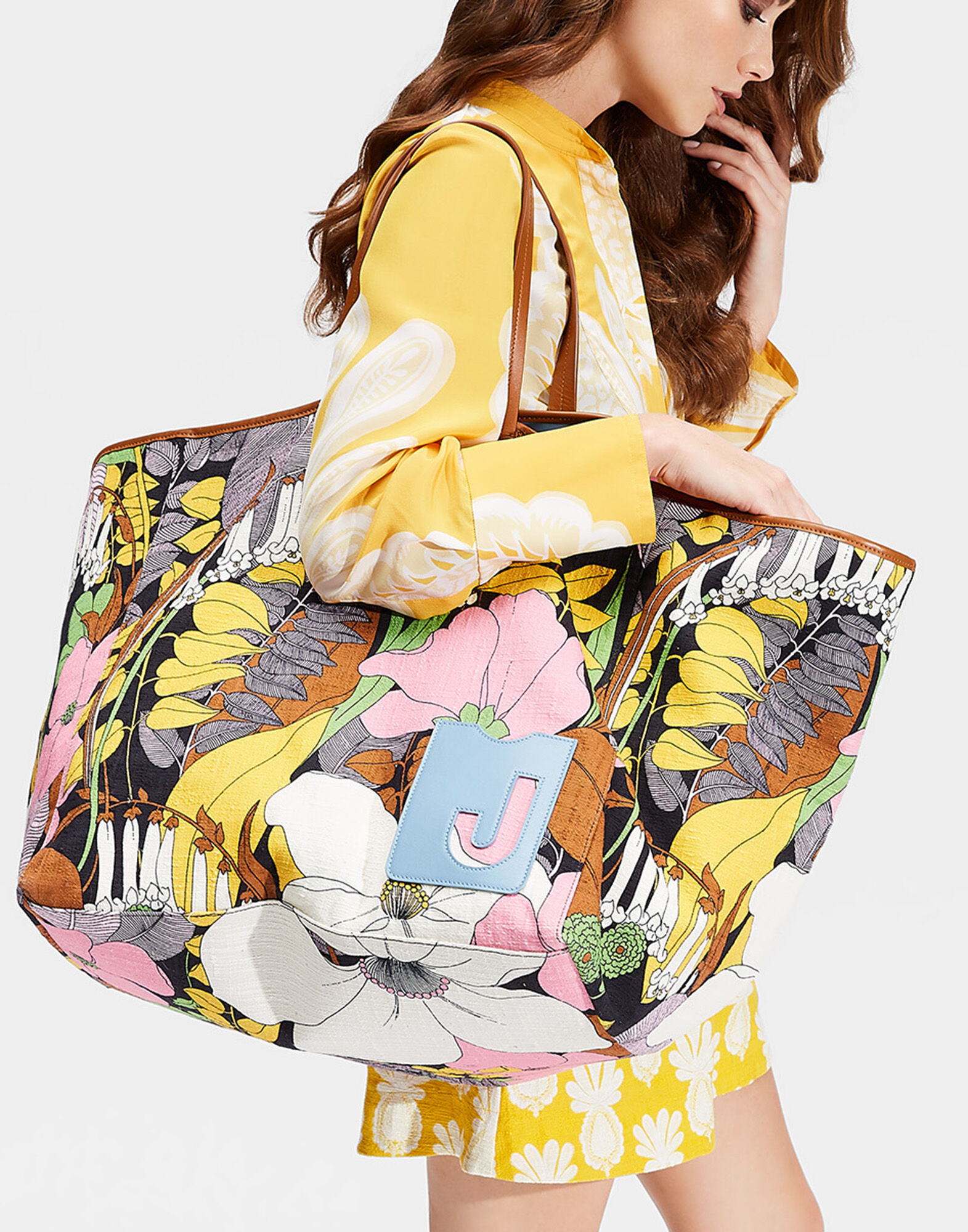 LaDoubleJ Big Mama Tote Bag Big Flower BAG0003COT005BFL0001