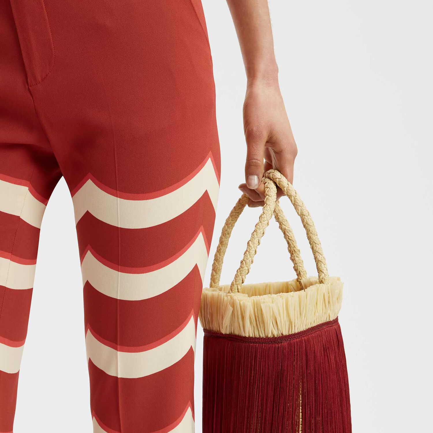 La Doublej Saturday Night Pants In Fans Placée Red