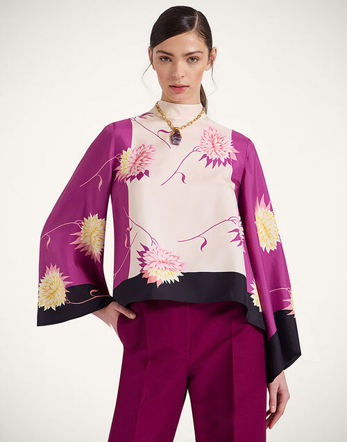 La DoubleJ Make An Exit Top Derby Plac&eacute;e Multicolor TOP0117SIL017DER03MU01