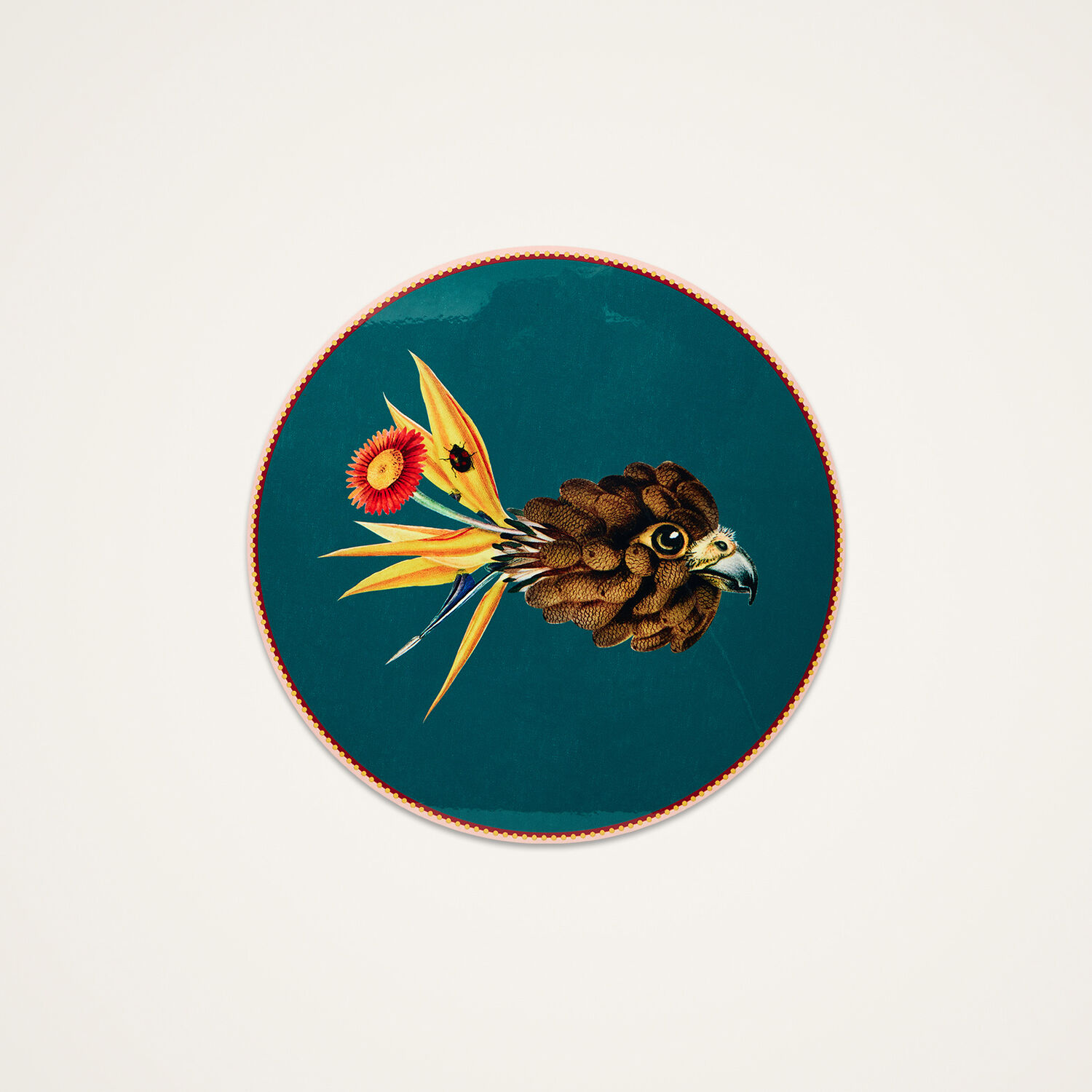  La Doublej Placemats & Runners Gend - Disk Placemats Set Of 4 Flying Friends One Size 83% Wood Fiber 12% Cork 5% Polyester 