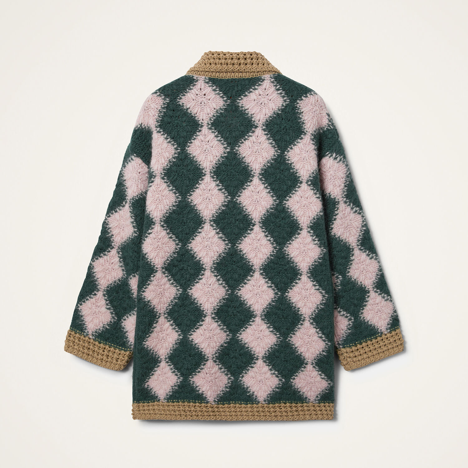 La Doublej Crochet Bowling Cardigan In Green