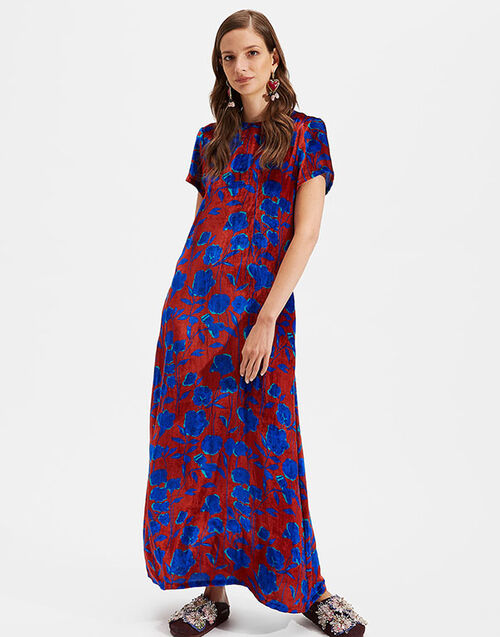 LaDoubleJ Swing Dress Devon Bordeaux DRE0001VEL004DEV0002