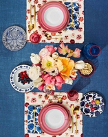 La DoubleJ Placemat Set Of 2 La DoubleJ Placemat Set Of 2 Micro Pansy TBM0001LIN001PAN0002
