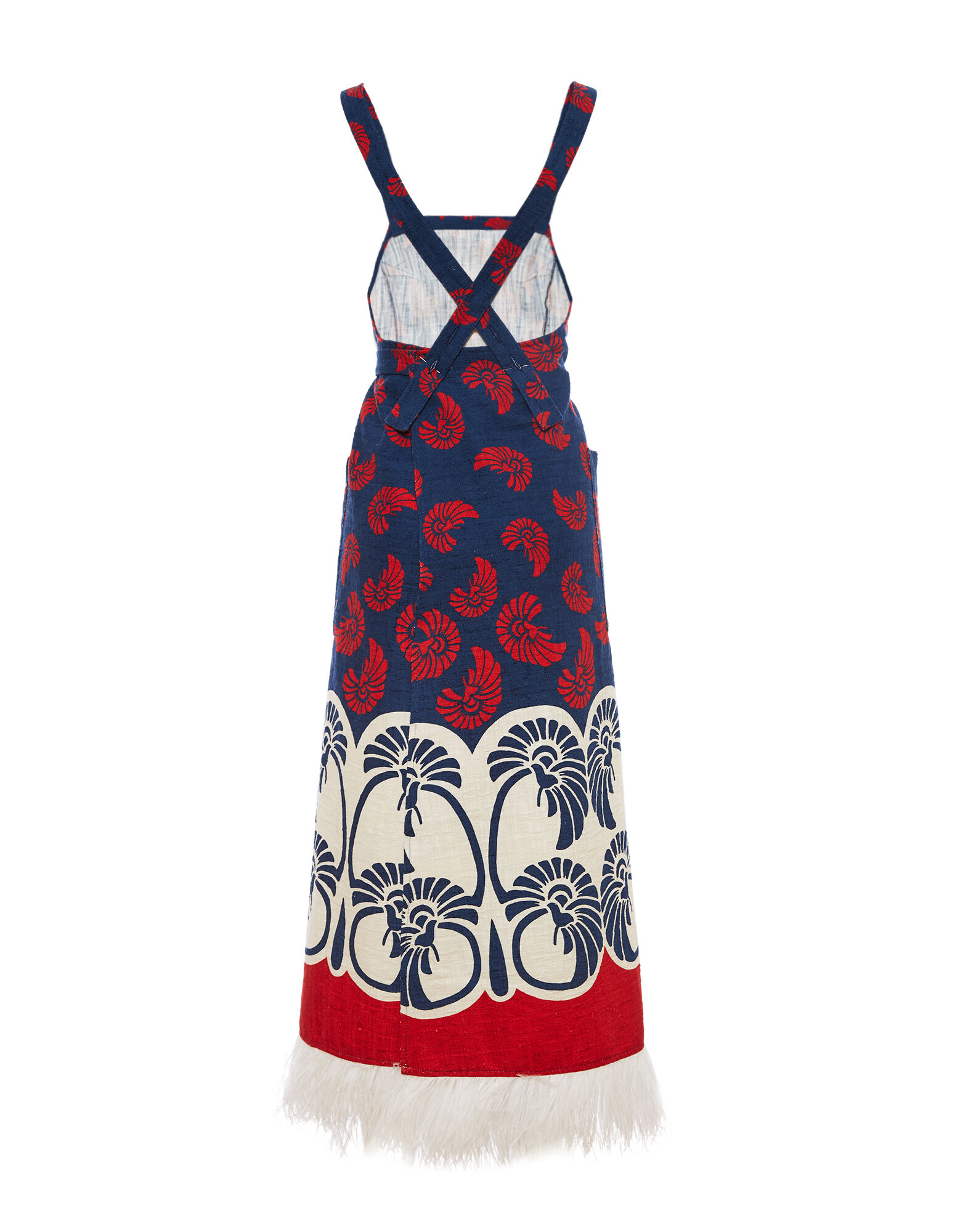 La DoubleJ Apron Dress Palmetto Plac&eacute;e DRE0572COT005PIG01BU06