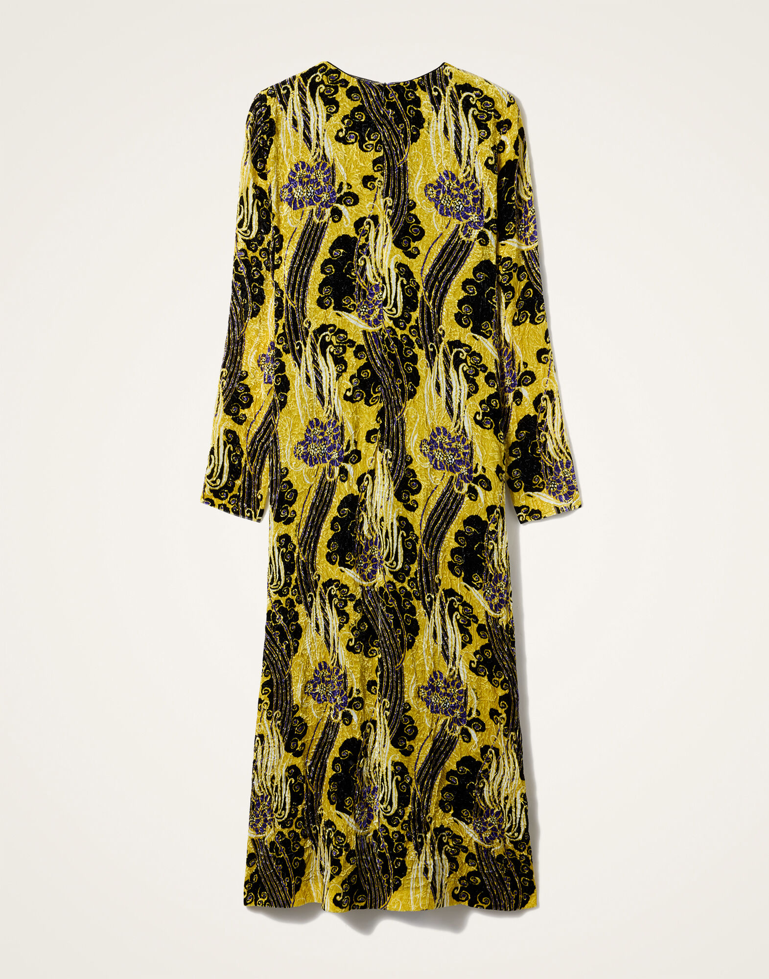 La DoubleJ Long Sleeve Swing Dress Atlantis Yellow DRE0184VEL016ATL01YE02