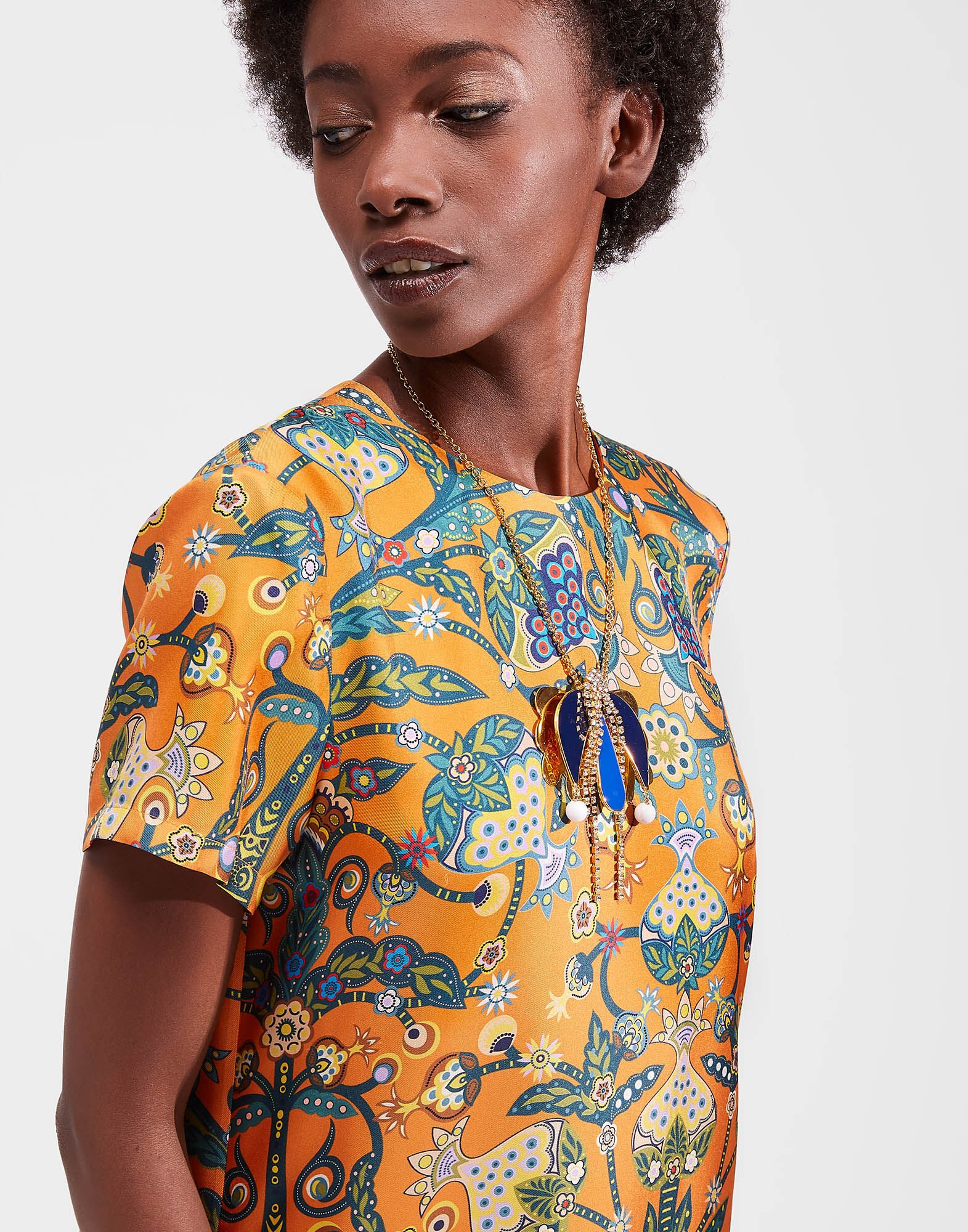 LaDoubleJ Tulip Necklace Oro Blu NEC0005BRA001GOL0003