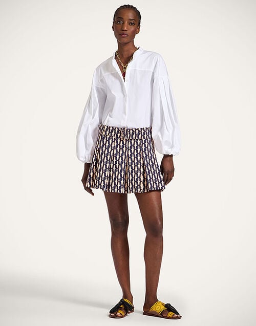 La DoubleJ Roller Skirt La DoubleJ Roller Skirt Pesciolini Blue SKI0152COT063PES04BU03