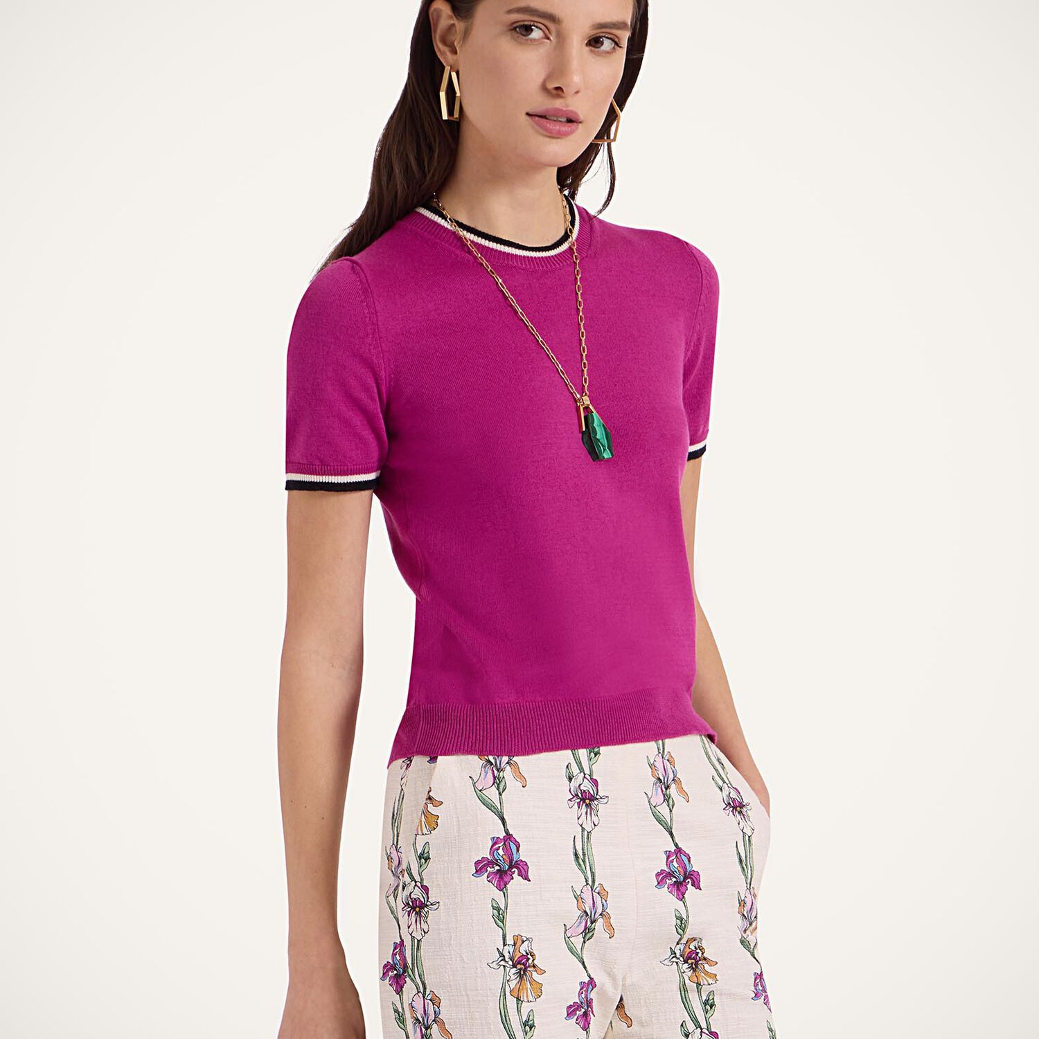 La Doublej Busy-bee Tee In Solid Pink