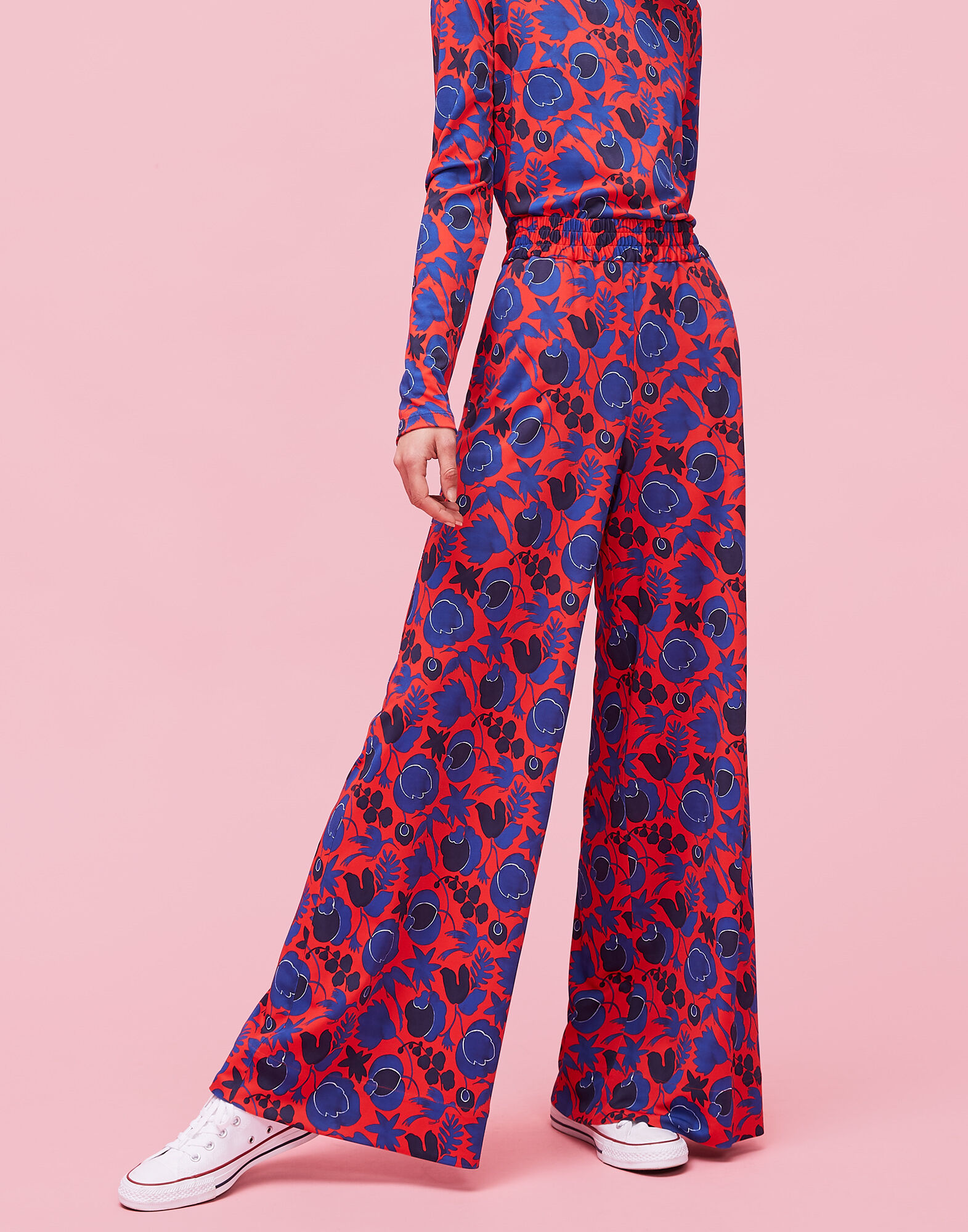 LaDoubleJ Palazzo Pants Wildbird Rosso TRO0003JER004CER0005