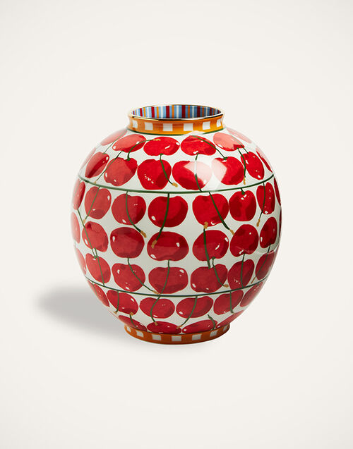 La DoubleJ Bubble Vase La DoubleJ Bubble Vase Cherries Avorio VAS0003CER001CHY0005