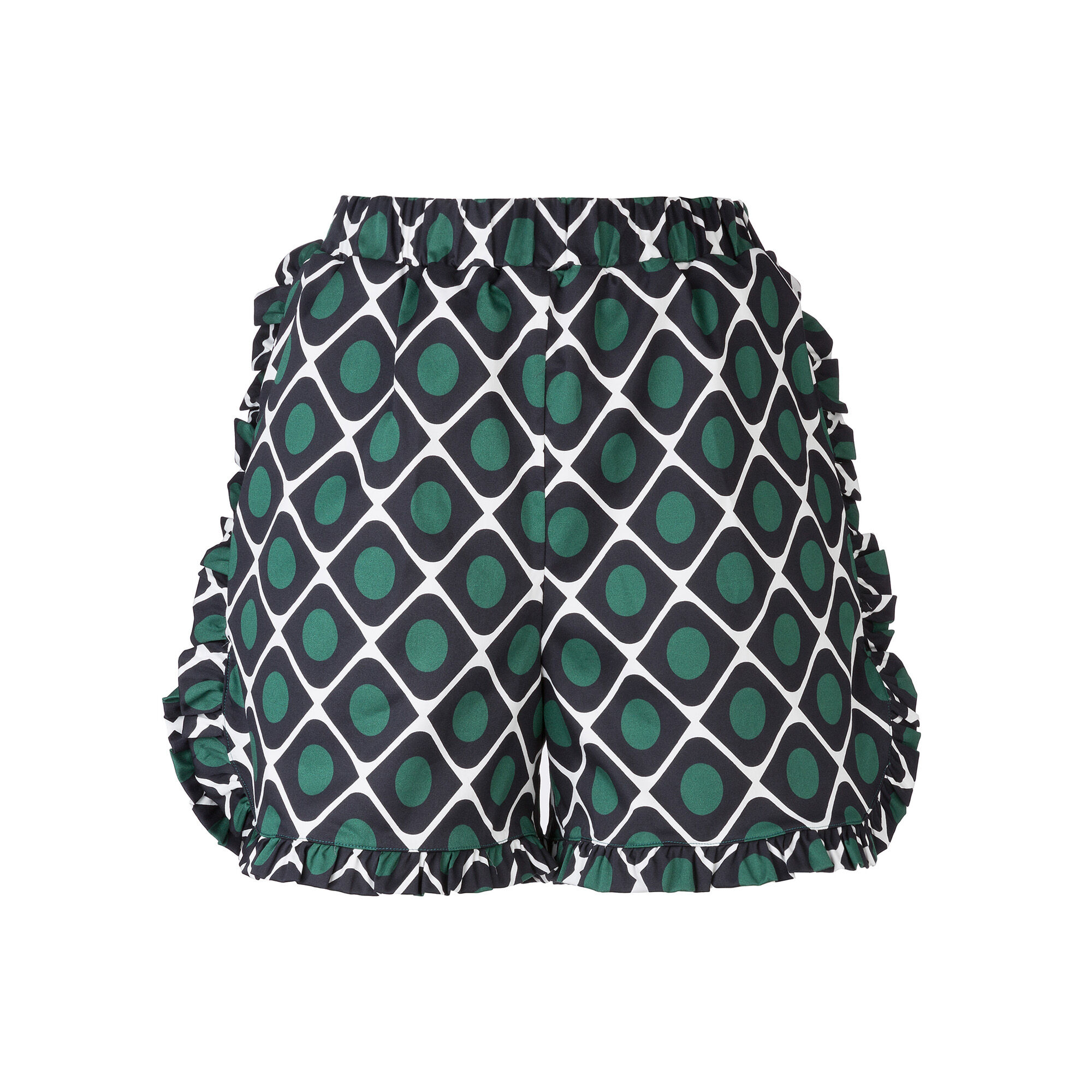 LaDoubleJ Ruffle Shorts Olive TRO0005COT002OLI0001