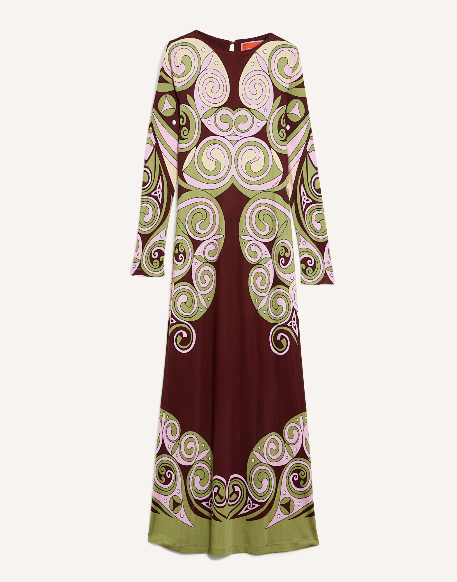 La DoubleJ Slinky Swing Dress Kells Swirl Plac&eacute;e Burgundy DRE1141JER082KLS01RE07