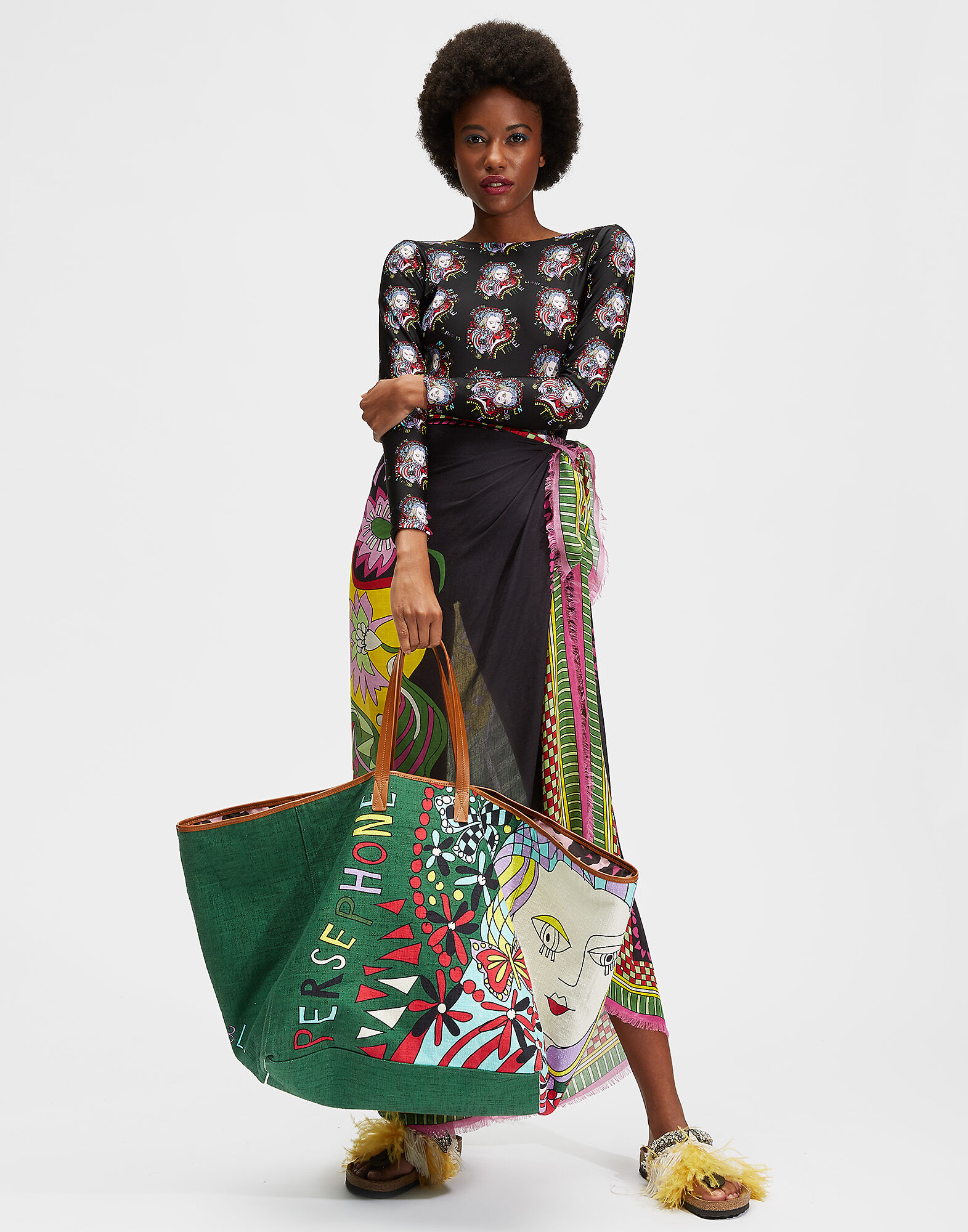 La DoubleJ Big Mama Tote Bag Persephone BAG0003COT005PRS0008