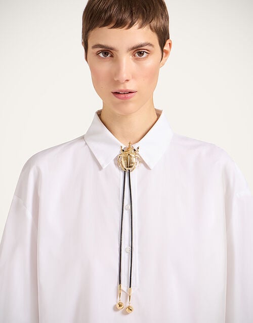 La DoubleJ Scarab Cow Tie La DoubleJ Scarab Cow Tie 24K Gold Plate NEC0041BRA003SOLIDYE05