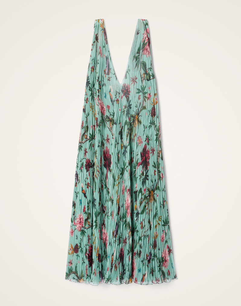 La DoubleJ Twirling Long Dress La DoubleJ Twirling Long Dress Zooflora Light Blue DRE0989TUL002ZOF02BU01