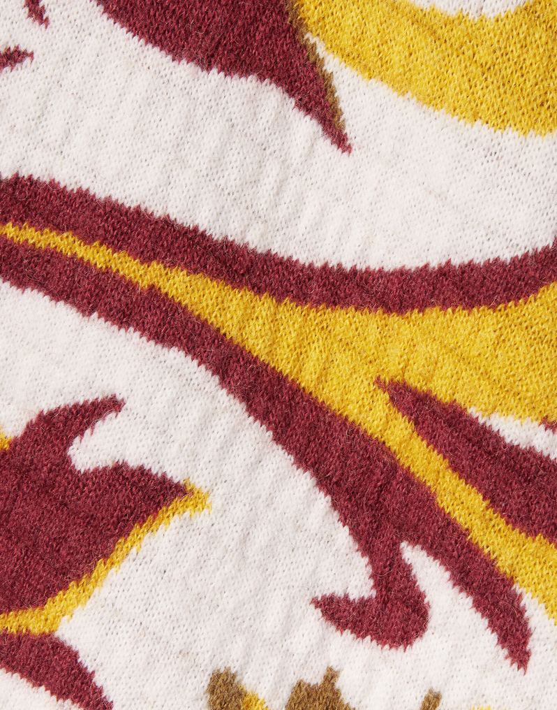 La DoubleJ In My Power Knit Stole La DoubleJ In My Power Knit Stole Multicolor Ivory & Red SCA0082KNI177VA402BR05