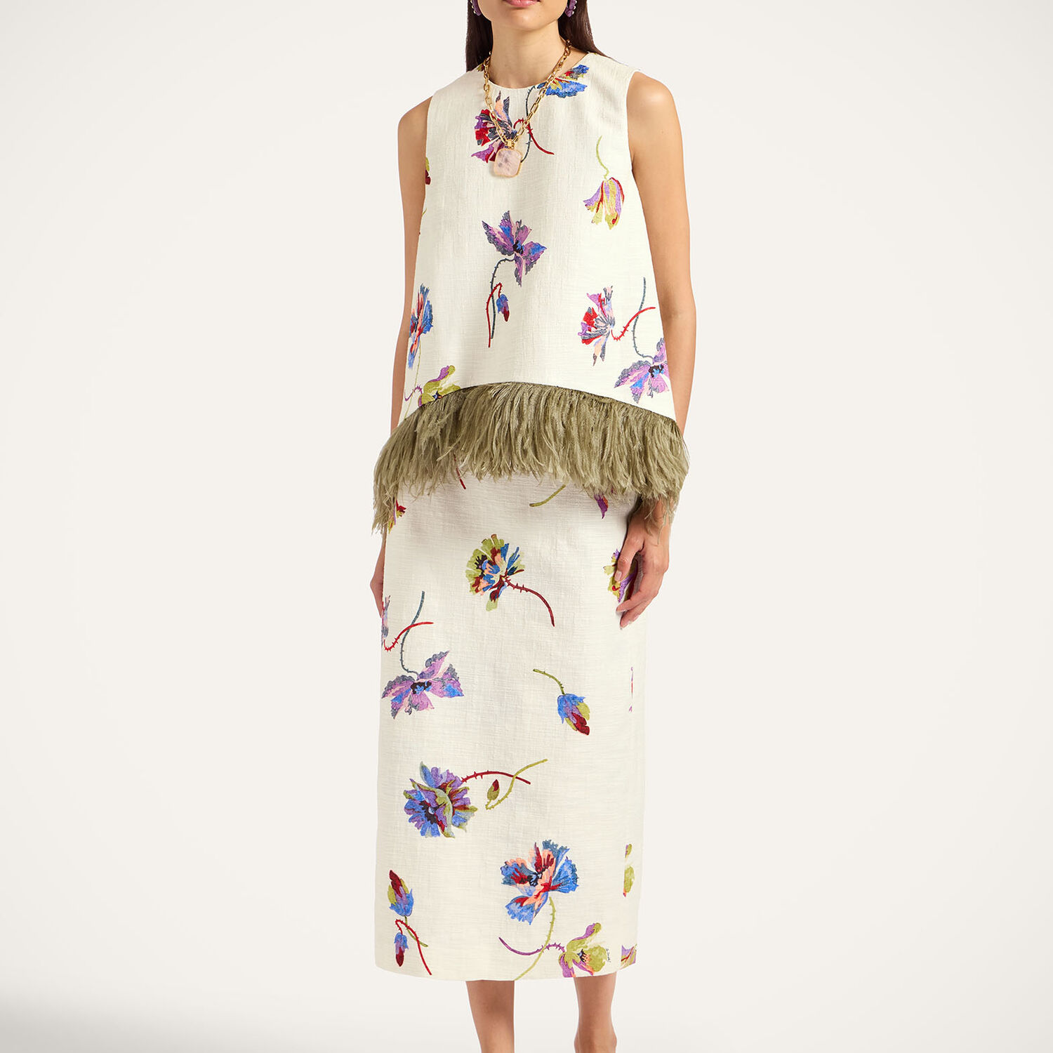 La Doublej La Scala Top In White
