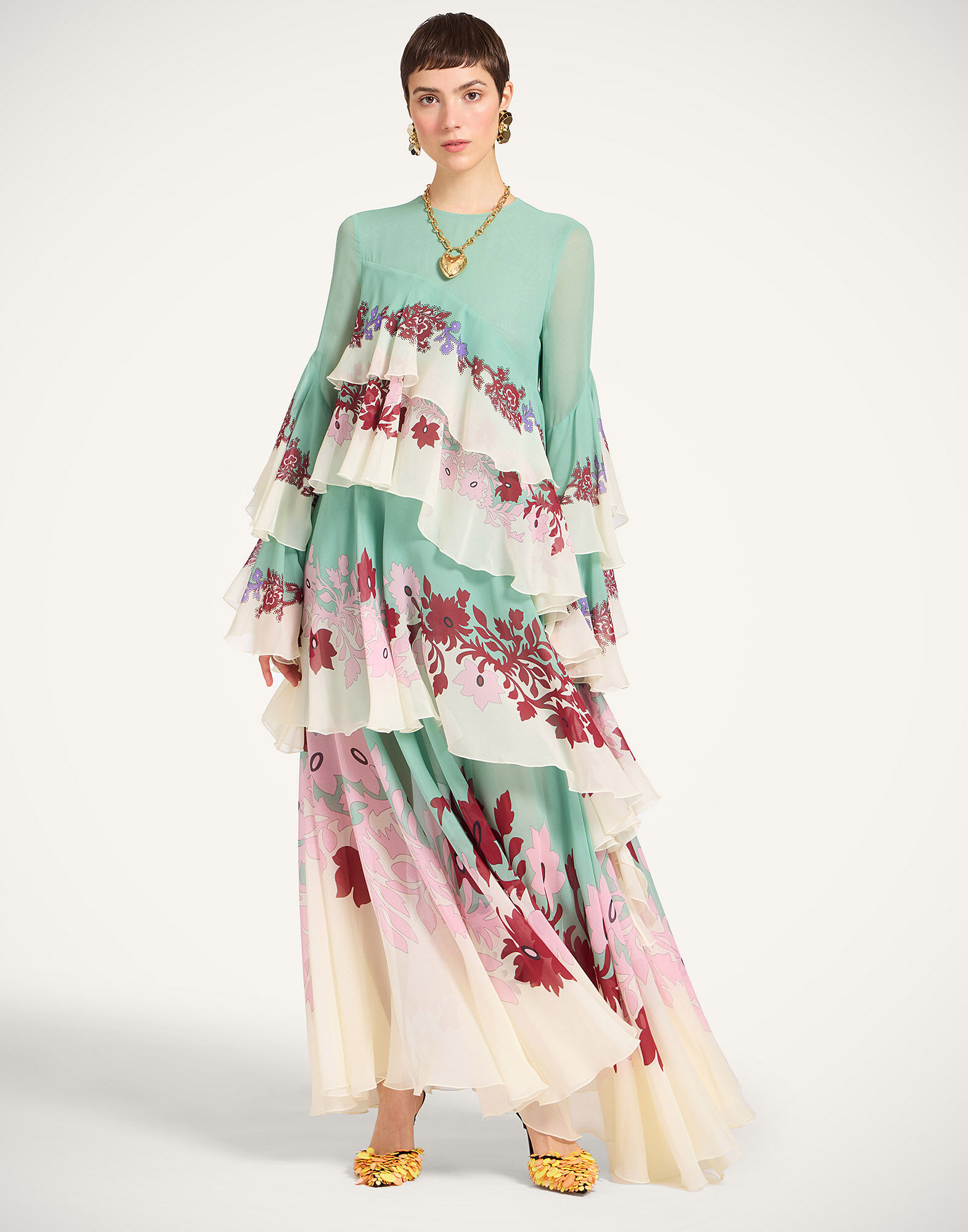 La DoubleJ Naiad Dress Regalia Plac&eacute;e Menta DRE0858SIL014REG02GR11