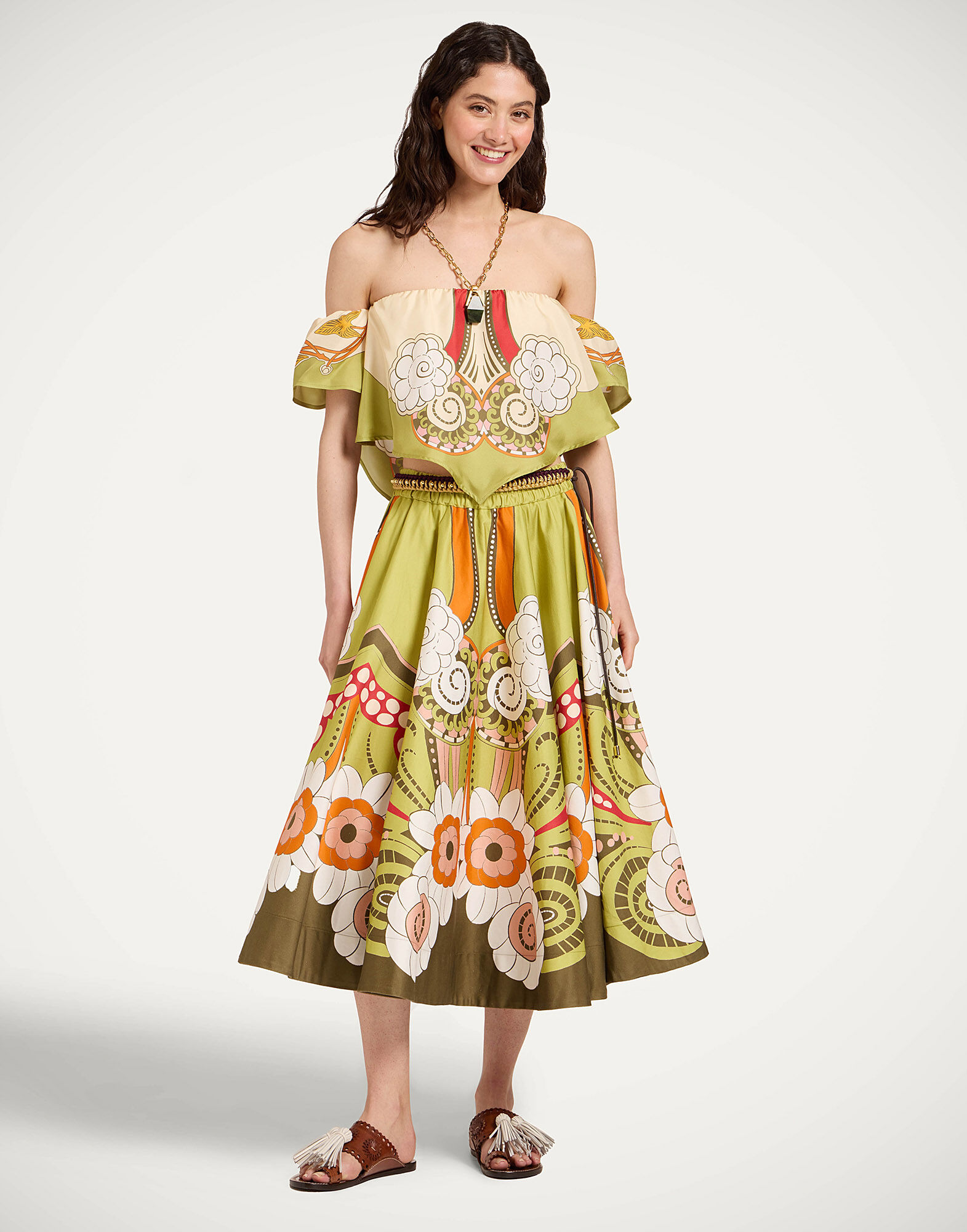 La DoubleJ Sand Dollar Top Ambrosia Plac&eacute;e Green TOP0153SIL017AMB03GR02