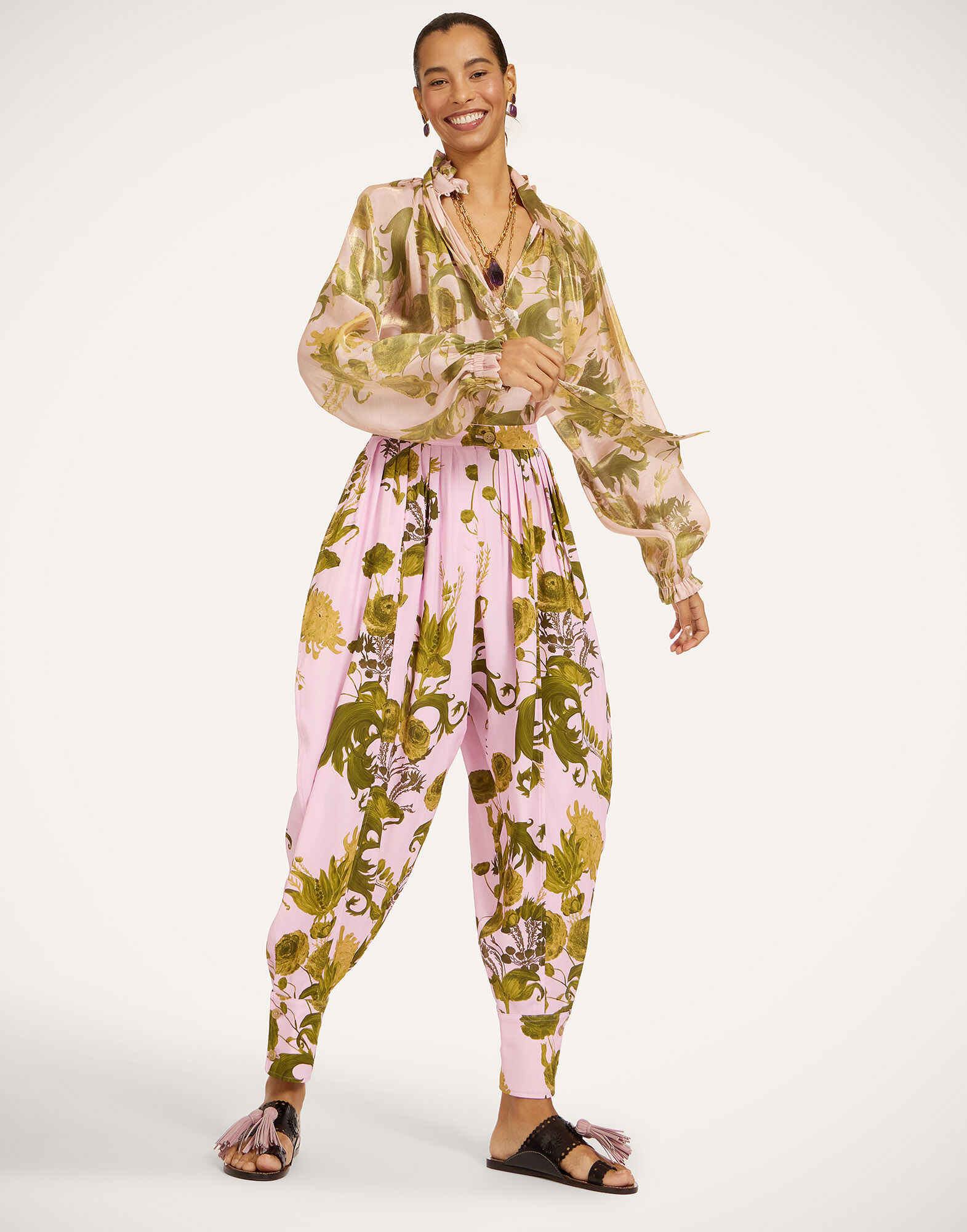 La DoubleJ Harem Pants Coven Pink TRO0216VIS034COV01PI01