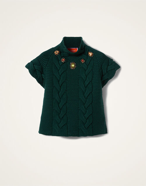 La DoubleJ Portrait Top Solid Green PUL0204KNI120VA271GR02